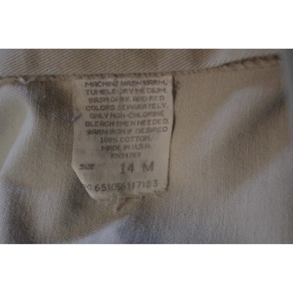 Vintage Riveted by Lee Cargo Shorts‎ Women 14M Tan High Waisted Made in USA